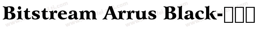 Bitstream Arrus Black字体转换